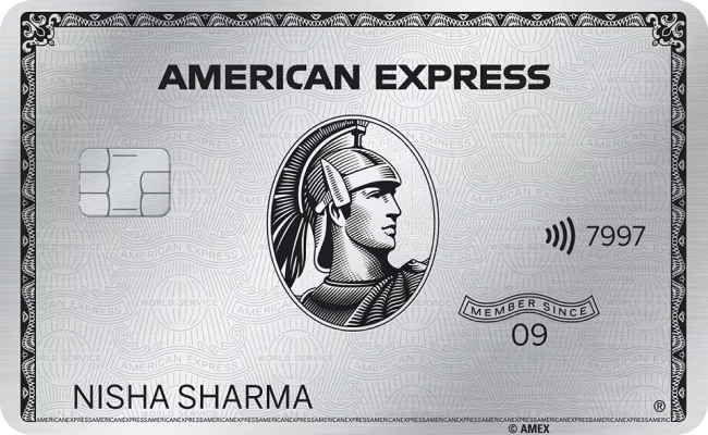 American Express Platinum Card credit card image showing card design and features
