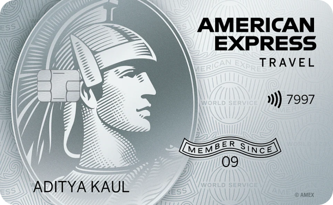 American Express Platinum Travel credit card image showing card design and features
