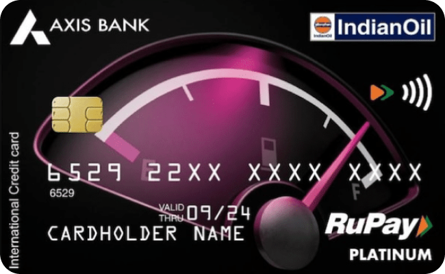 Axis Bank IndianOil Credit Card credit card image showing card design and features