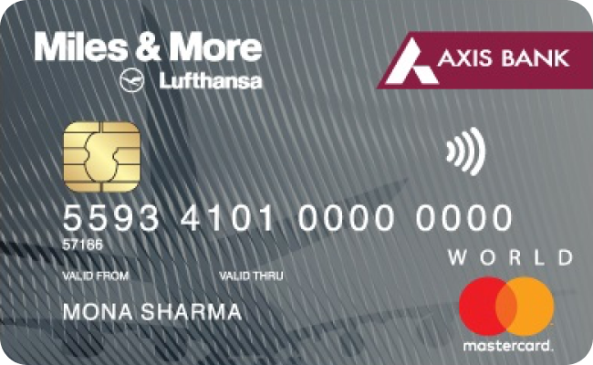 Axis Bank Miles & More Credit Card credit card image showing card design and features