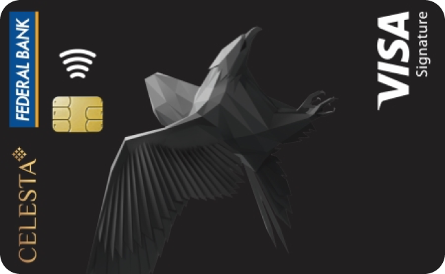 Federal Bank Celesta Credit Card credit card image showing card design and features