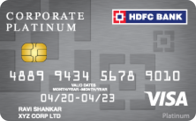 HDFC Corporate Platinum Credit Card credit card image showing card design and features