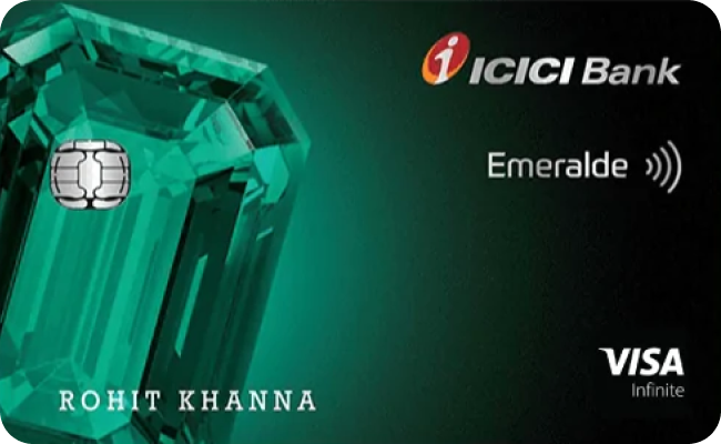 ICICI Emeralde Credit Card credit card image showing card design and features