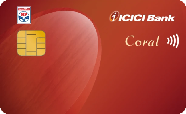 ICICI HPCL Coral Credit Card credit card image showing card design and features