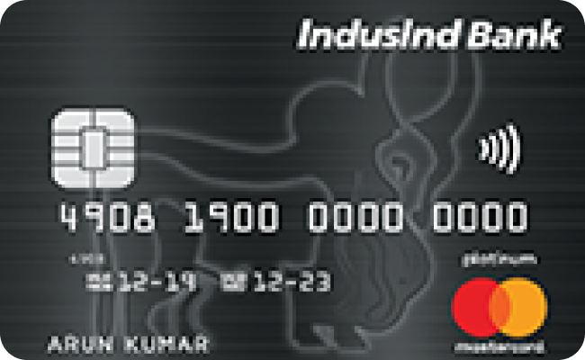 IndusInd Bank Platinum Credit Card credit card image showing card design and features