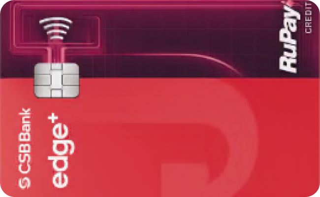 Jupiter Edge+ CSB Bank Rupay Credit Card credit card image showing card design and features