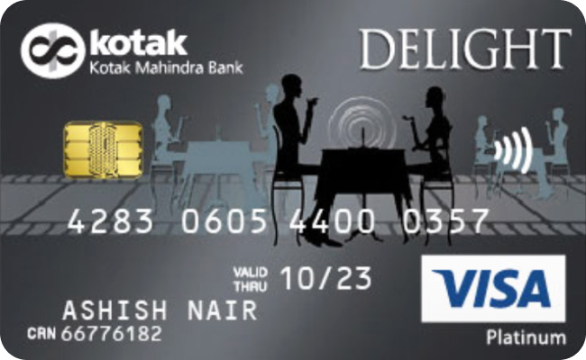 Kotak Delight Platinum credit card image showing card design and features