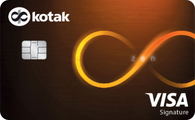 Kotak Mahindra Zen Signature credit card image showing card design and features