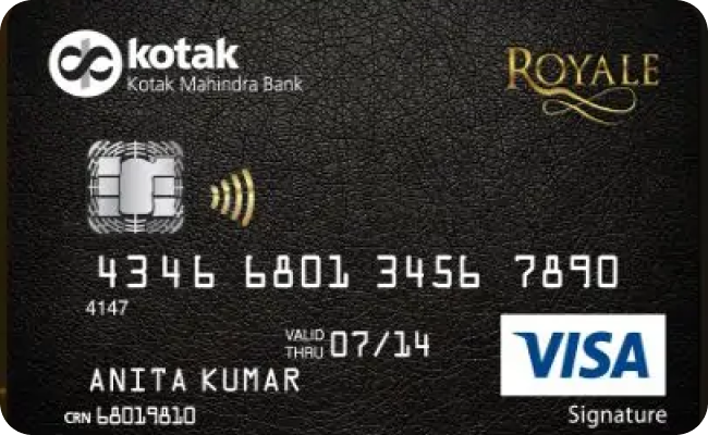 Kotak Royale Signature Credit Card credit card image showing card design and features