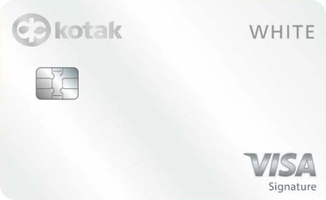 Kotak White Credit Card credit card image showing card design and features