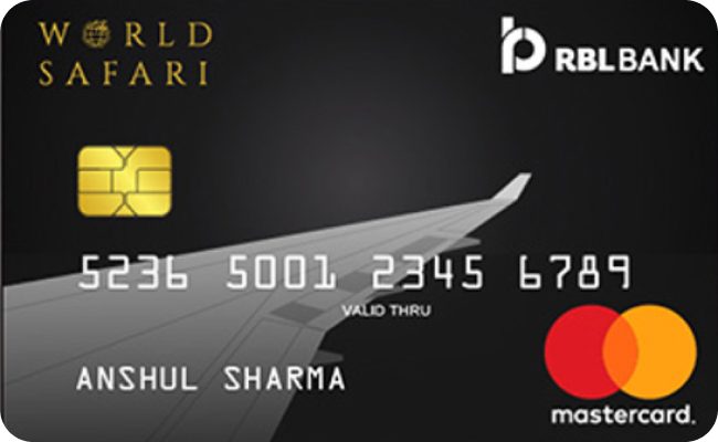 RBL Bank World Safari credit card image showing card design and features