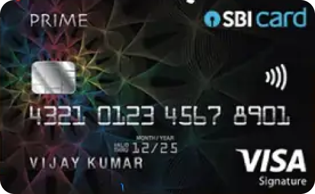 SBI Card PRIME credit card image showing card design and features